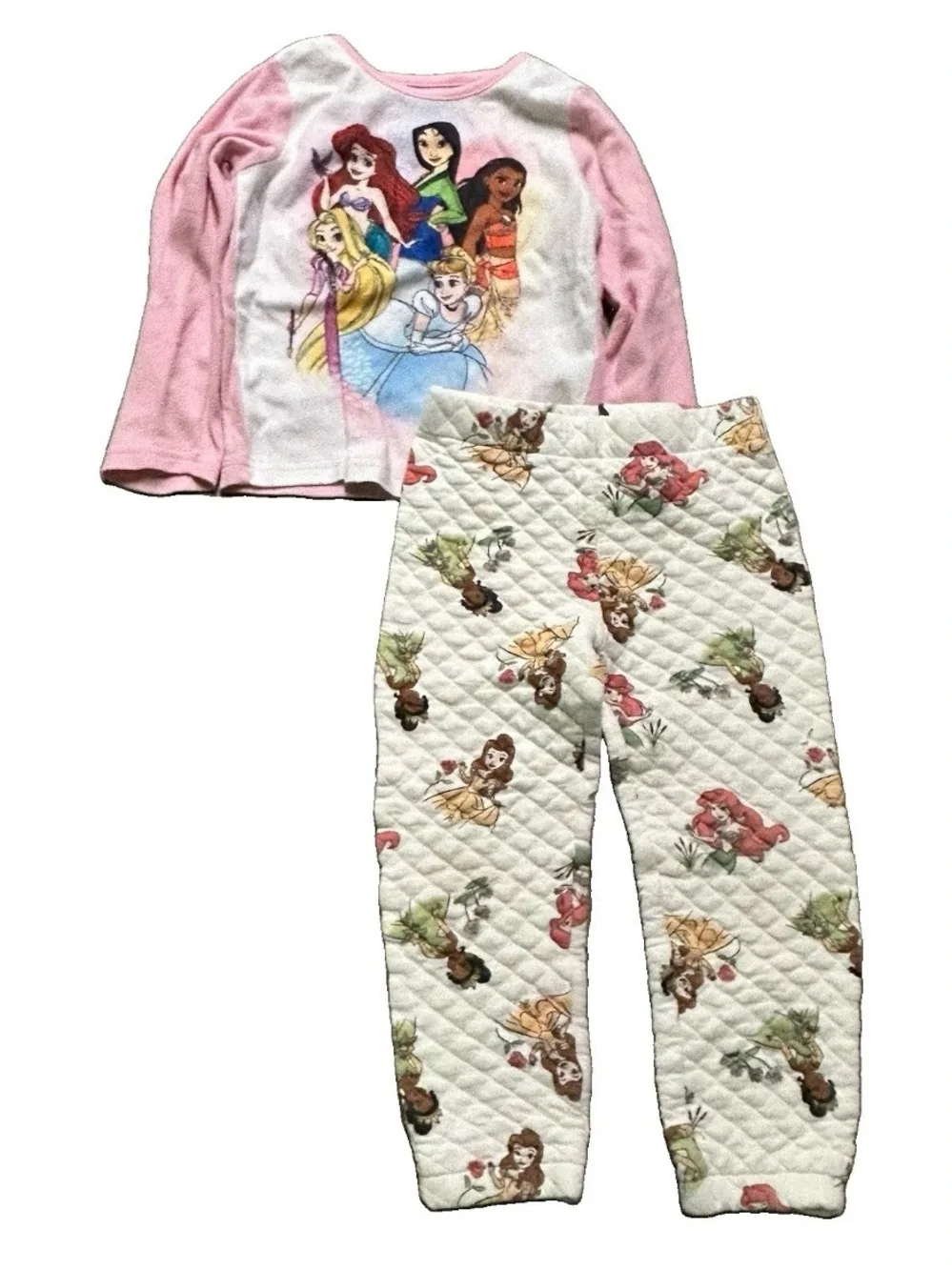 Toddler Girl Disney Princess Fleece Long Sleeve Pants Size 5T